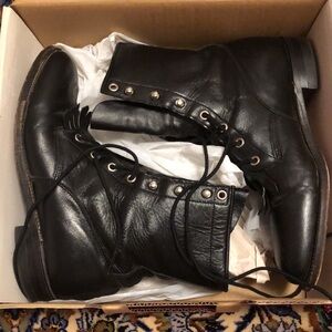 Justin boots Lace Up Roper sz 8.5 black